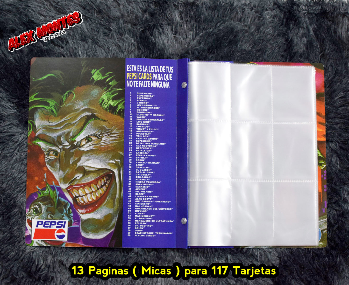 Album Coleccionador Pepsi Cards Reimpresion de DC Comics
