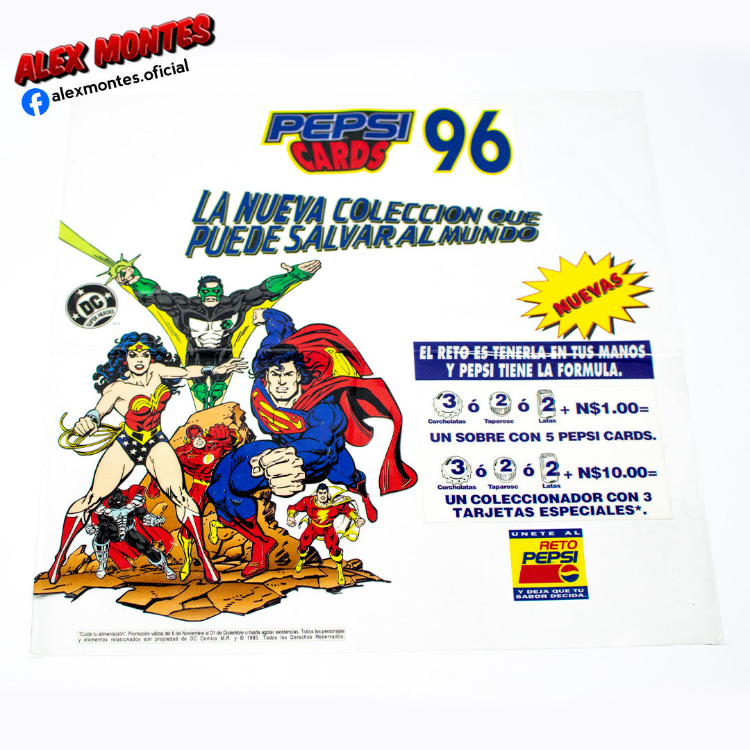 Adherible Promocion Pepsi Cards de DC comics original