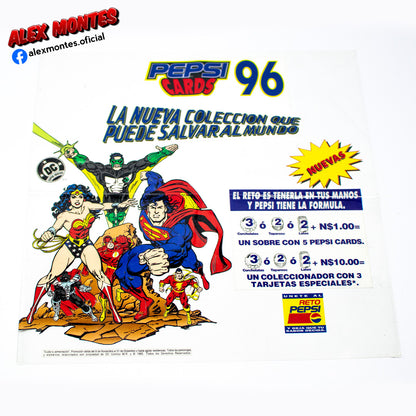 Adherible Promocion Pepsi Cards de DC comics original